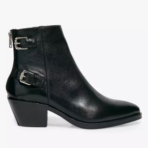 AllSaints Sloan Leather Bootie. Black Size 8.